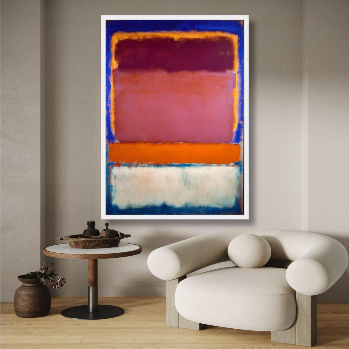 Mark Rothko Inspired Abstract Canvas, Color Block Wall Art, Modern Expressionist Canvas, Vibrant wall decoration, canvas print, wall art