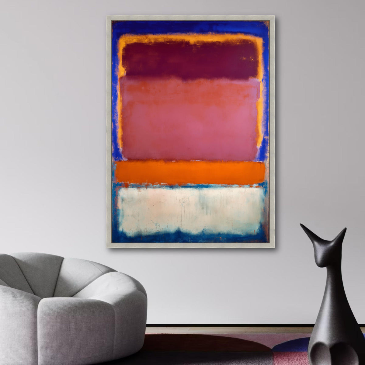 Mark Rothko Inspired Abstract Canvas, Color Block Wall Art, Modern Expressionist Canvas, Vibrant wall decoration, canvas print, wall art