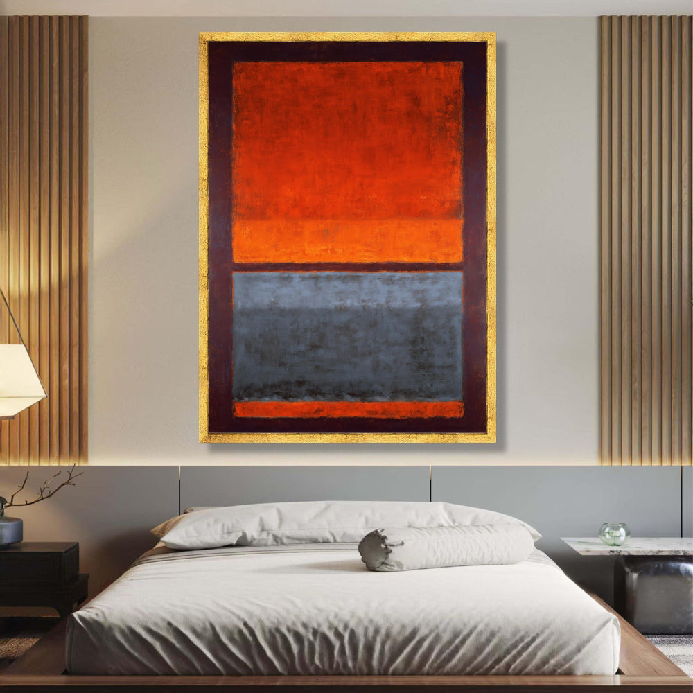Mark Rothko Abstract Canvas Wall Art, Modern Color Field Painting, Red and Gray Geometric Canvas, wall decoration, canvas print, wall art
