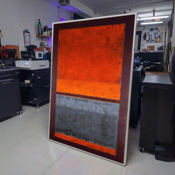 Mark Rothko Abstract Canvas Wall Art, Modern Color Field Painting, Red and Gray Geometric Canvas, wall decoration, canvas print, wall art