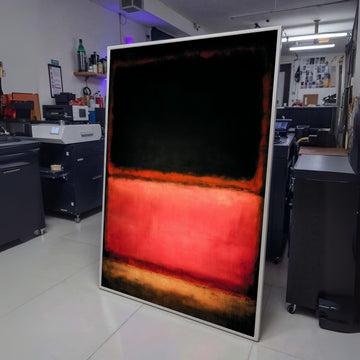 Abstract Color Field Canvas Wall Art, Mark Rothko Inspired, Modern Minimalist Red Black Orange wall decoration, canvas print, wall art