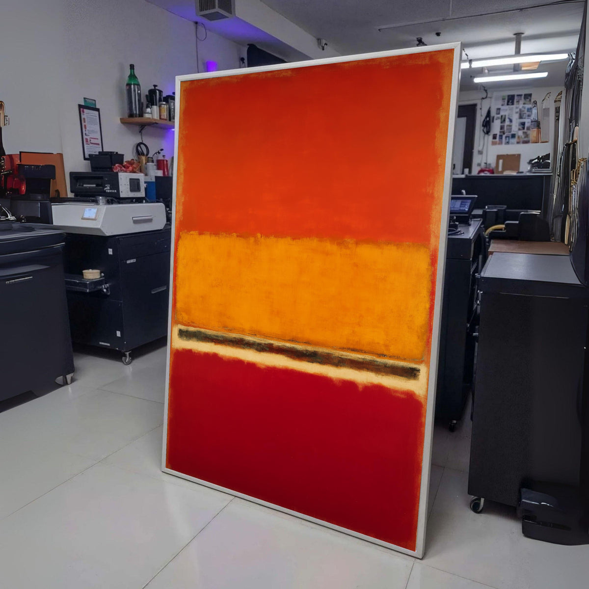 Bold Color Block Abstract Canvas Wall Art, Mark Rothko Inspired, Modern Red Orange Yellow Painting, wall decoration, canvas print, wall art