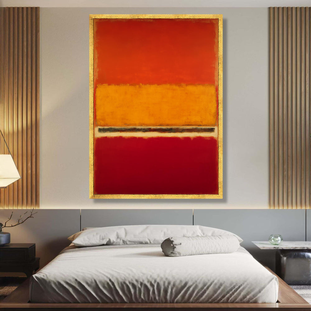 Bold Color Block Abstract Canvas Wall Art, Mark Rothko Inspired, Modern Red Orange Yellow Painting, wall decoration, canvas print, wall art