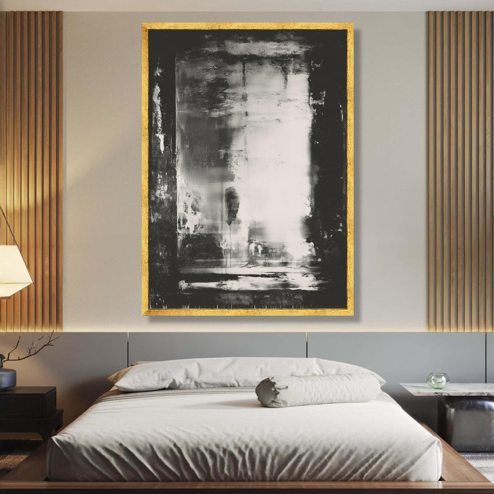 Abstract Black and White Canvas Art, Mark Rothko Inspired, Minimalist Modern Wall Decor, Monochrome wall decoration, canvas print, wall art
