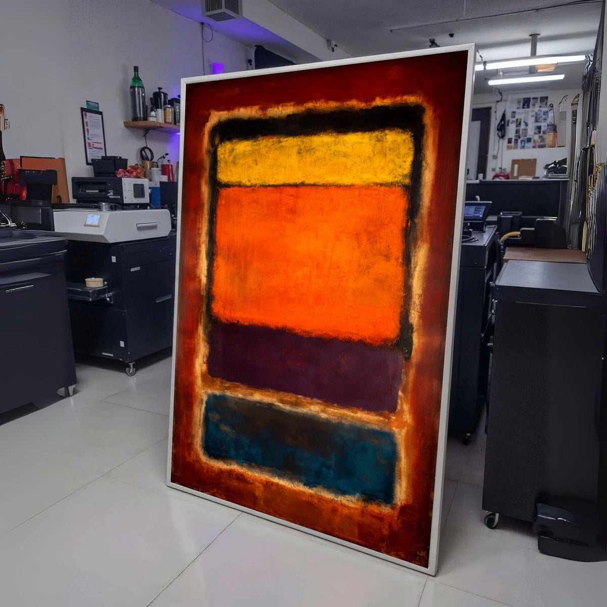 Abstract Color Blocks Canvas Wall Art, Mark Rothko Inspired Painting, Modern Expressionist Canvas, wall decoration, canvas print, wall art