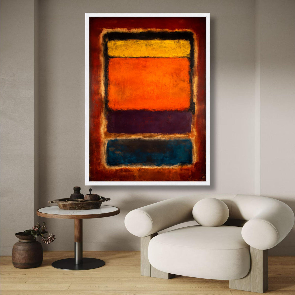 Abstract Color Blocks Canvas Wall Art, Mark Rothko Inspired Painting, Modern Expressionist Canvas, wall decoration, canvas print, wall art