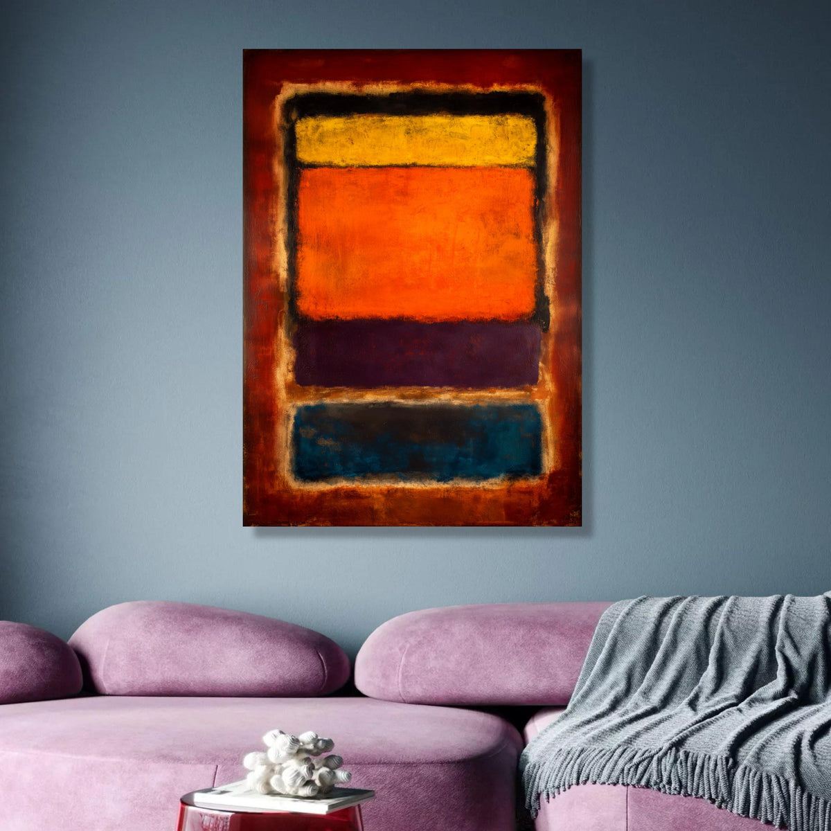 Abstract Color Blocks Canvas Wall Art, Mark Rothko Inspired Painting, Modern Expressionist Canvas, wall decoration, canvas print, wall art