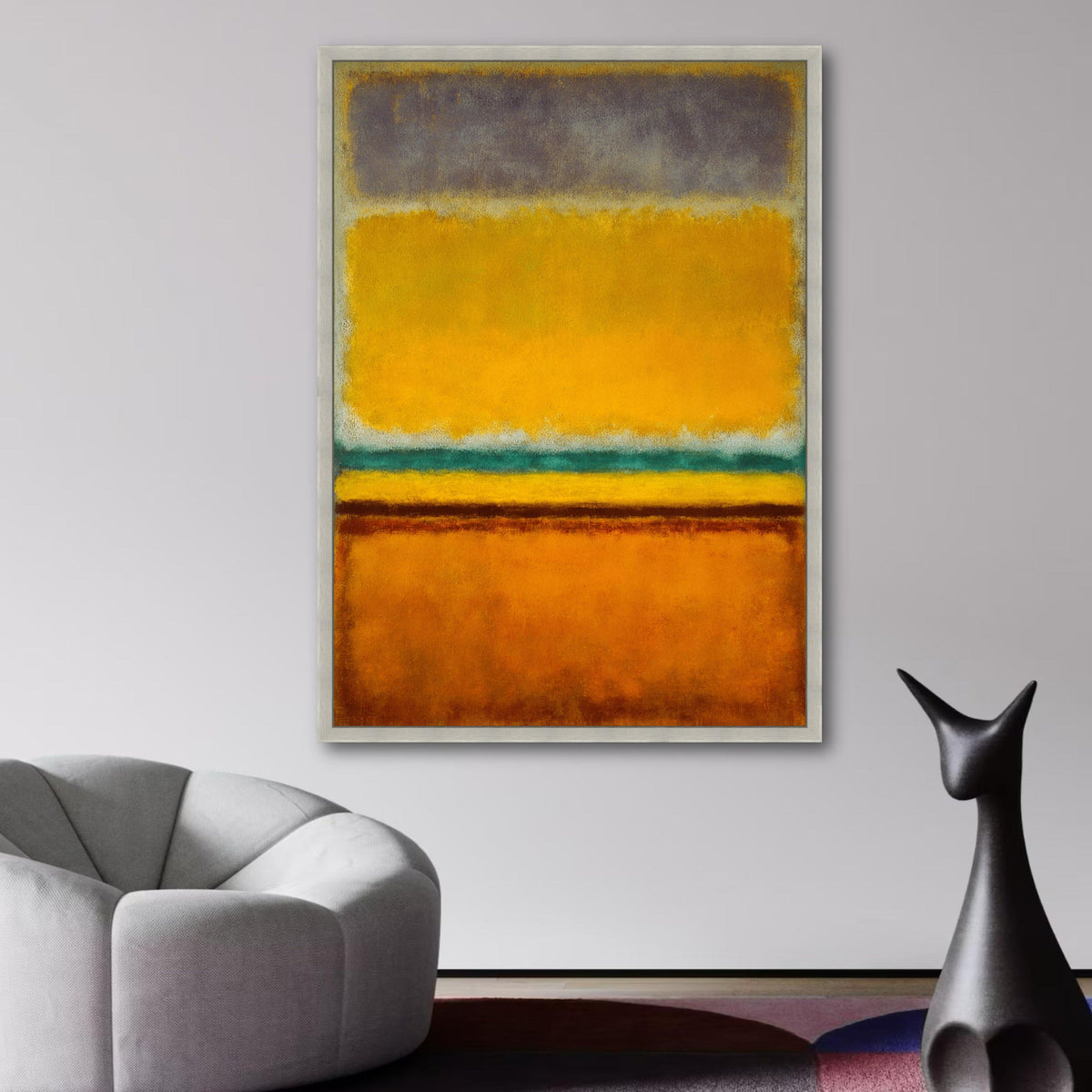 Abstract Color Block Canvas, Mark Rothko Style Wall Art, Modern Abstract Canvas, Bold Color Canvas, wall decoration, canvas print, wall art