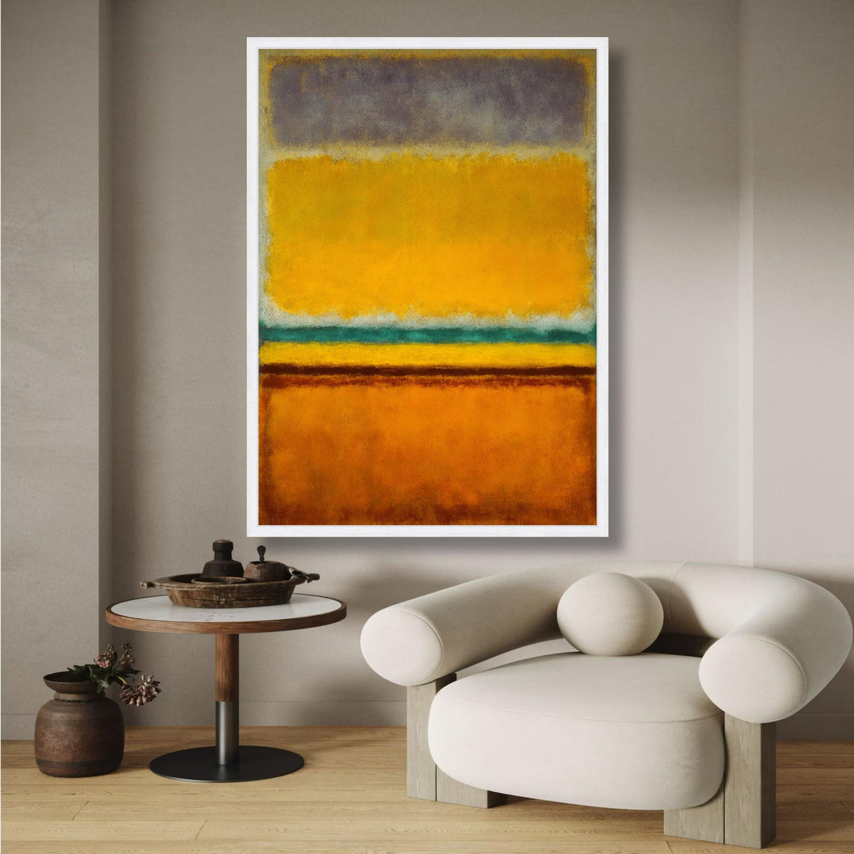 Abstract Color Block Canvas, Mark Rothko Style Wall Art, Modern Abstract Canvas, Bold Color Canvas, wall decoration, canvas print, wall art