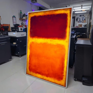 Mark Rothko Inspired Abstract Canvas, Bold Red and Orange Color Blocks, Modern Minimalist Wall Art, wall decoration, canvas print, wall art