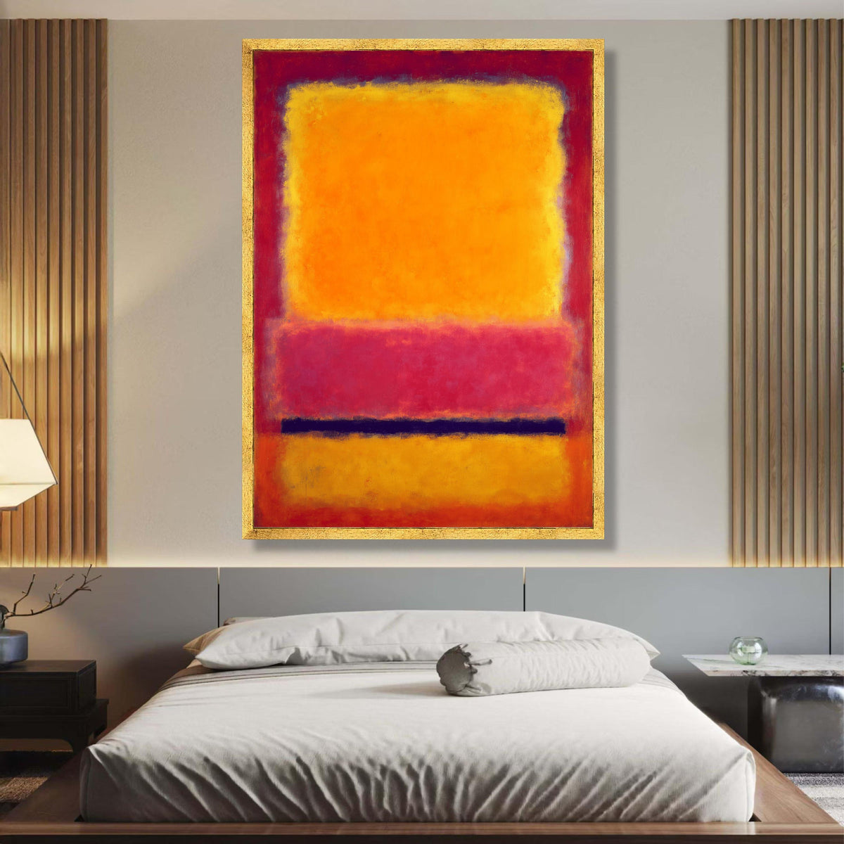 Abstract Color Block Canvas Wall Art, Mark Rothko Inspired, Modern Expressionist Painting, Bold Red wall decoration, canvas print, wall art