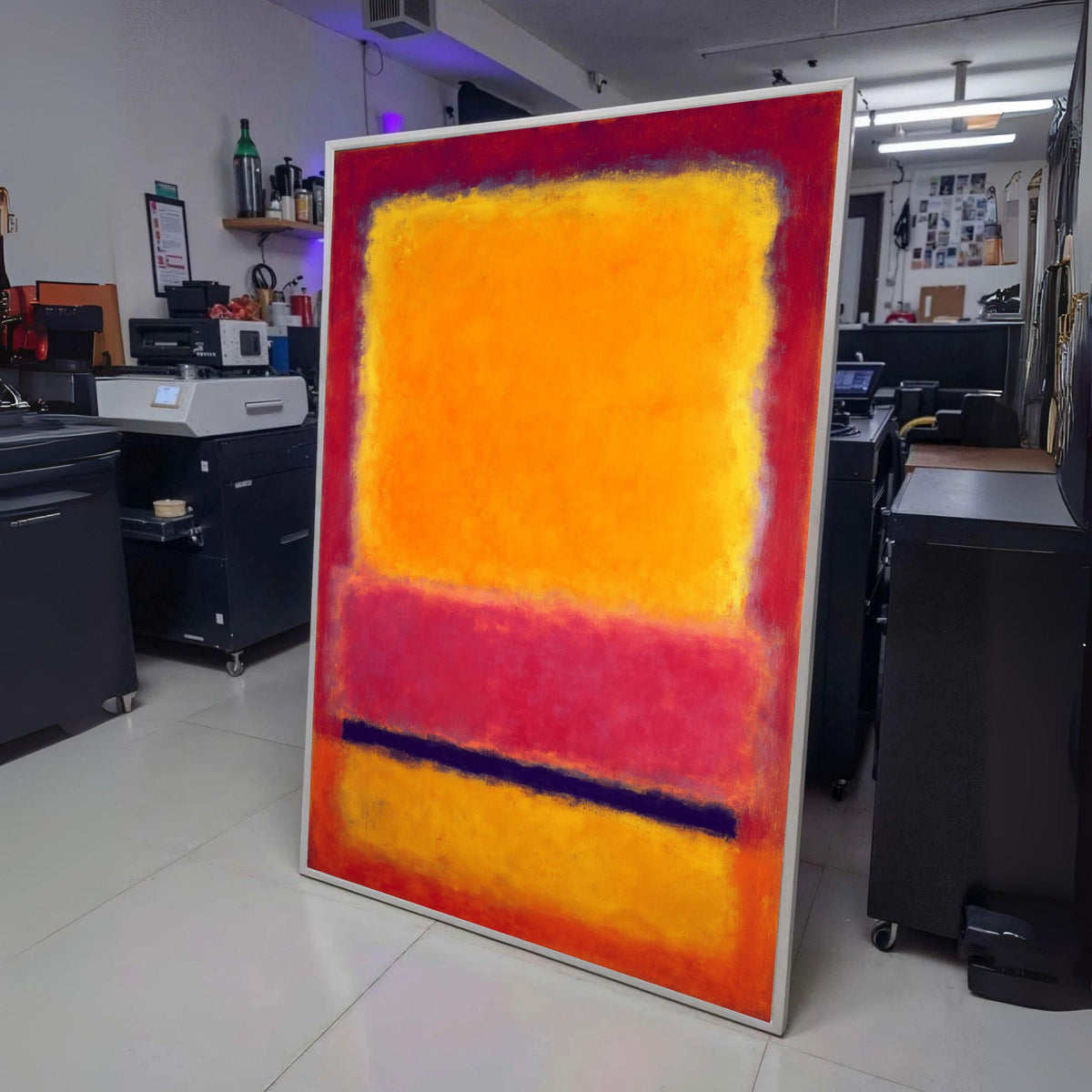 Abstract Color Block Canvas Wall Art, Mark Rothko Inspired, Modern Expressionist Painting, Bold Red wall decoration, canvas print, wall art