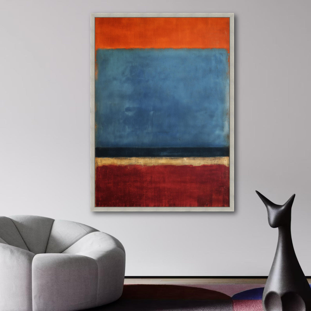 Abstract Color Block Canvas Wall Art, Mark Rothko Inspired Painting, Modern Minimalist Décor, Bold wall decoration, canvas print, wall art