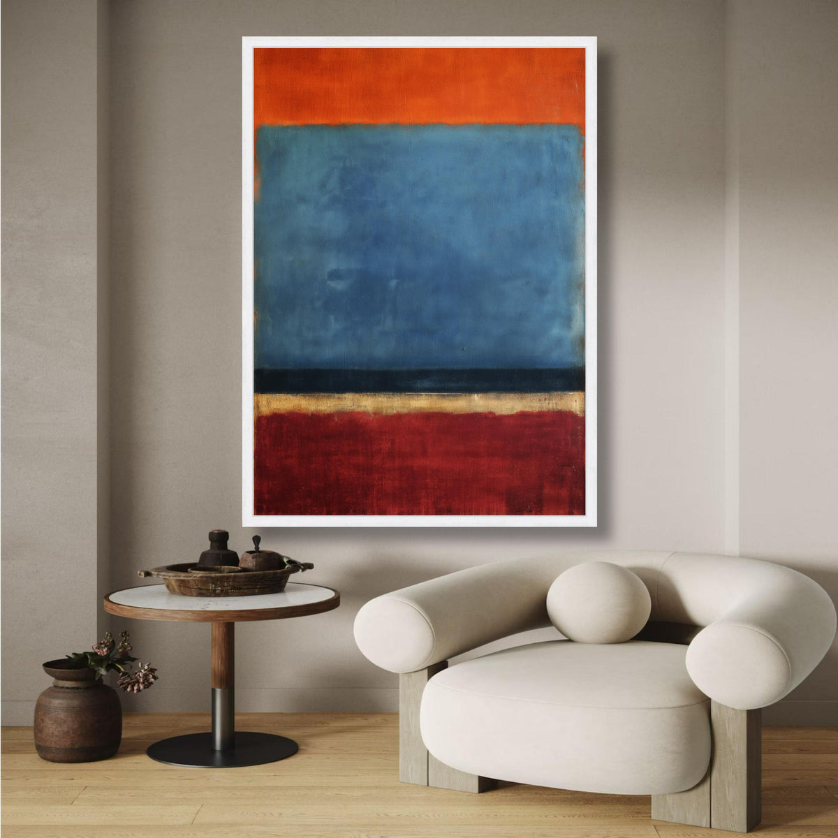 Abstract Color Block Canvas Wall Art, Mark Rothko Inspired Painting, Modern Minimalist Décor, Bold wall decoration, canvas print, wall art