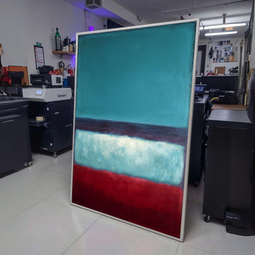Abstract Color Block Canvas, Mark Rothko Inspired Wall Art, Modern Minimalist Canvas, Bold Blue Red wall decoration, canvas print, wall art