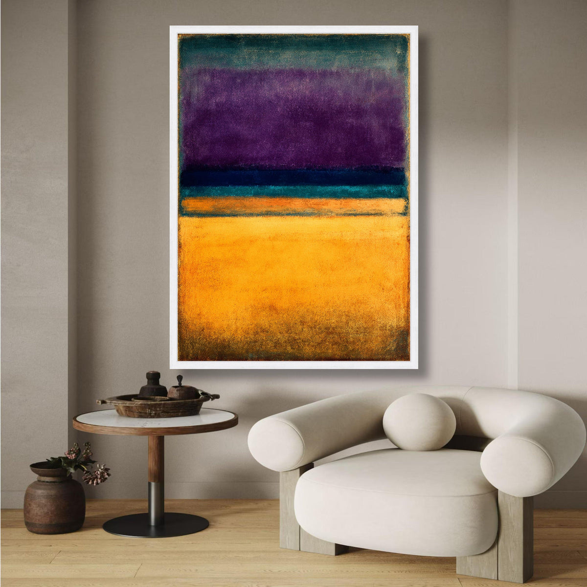 Abstract Color Block Canvas, Mark Rothko Inspired Wall Art, Modern Mid-Century Canvas, Bold Color wall decoration, canvas print, wall art