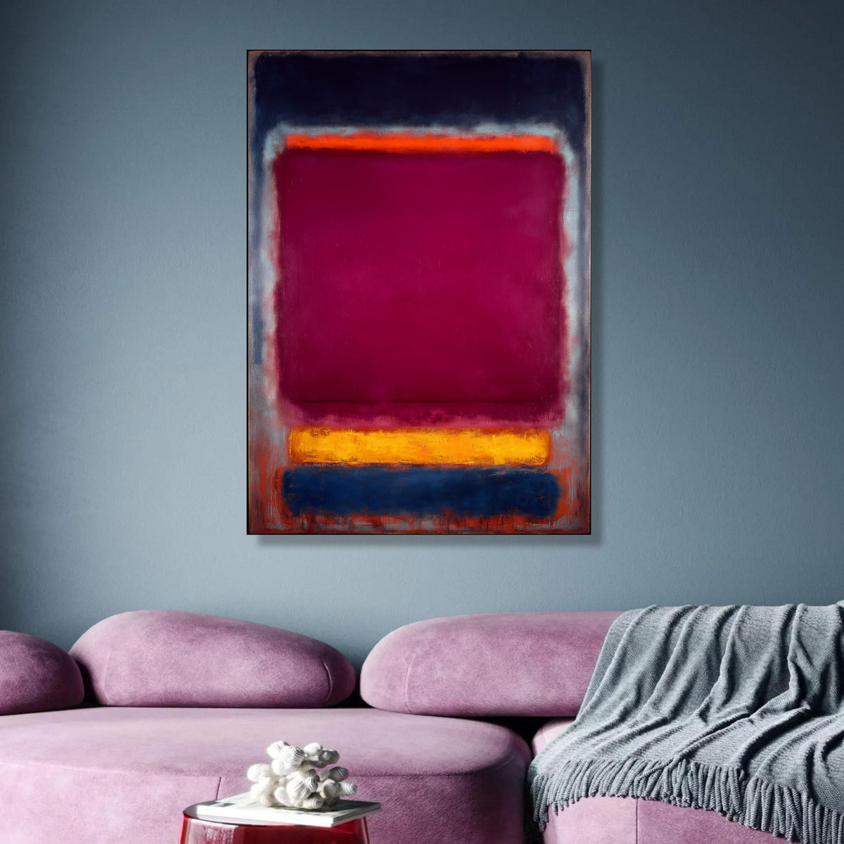 Abstract Color Block Canvas Wall Art, Mark Rothko Style Painting, Modern Expressionist Canvas, Bold wall decoration, canvas print, wall art