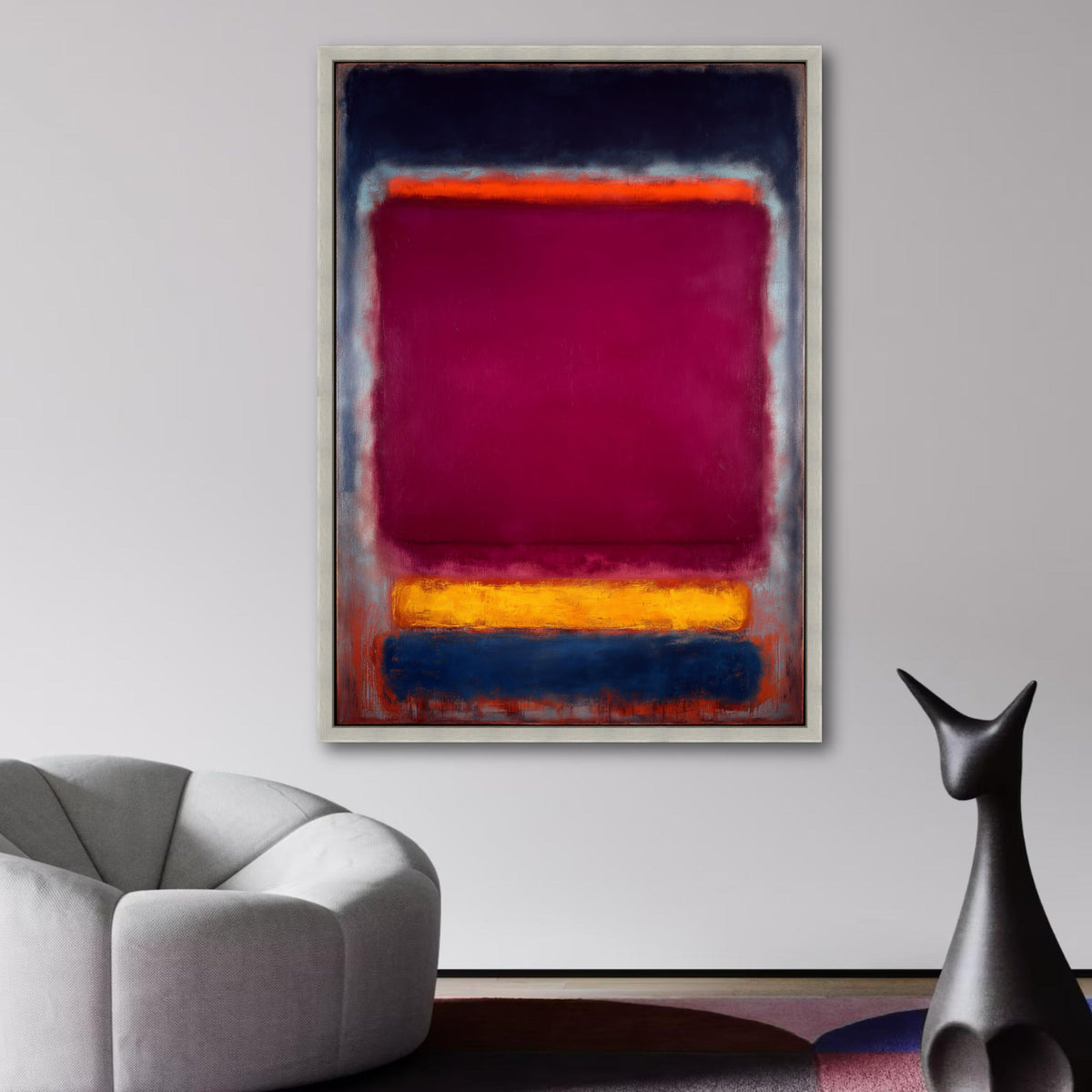 Abstract Color Block Canvas Wall Art, Mark Rothko Style Painting, Modern Expressionist Canvas, Bold wall decoration, canvas print, wall art