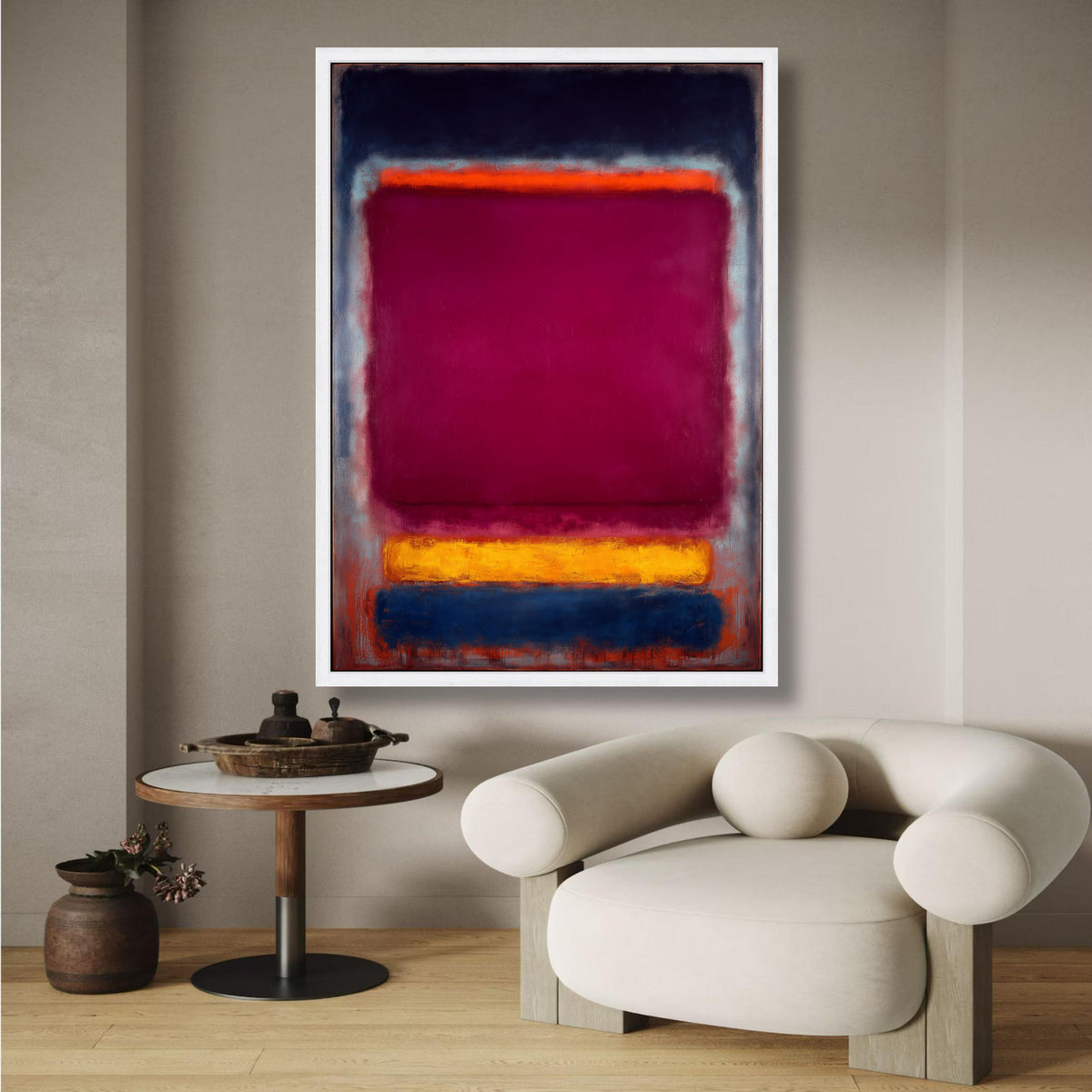 Abstract Color Block Canvas Wall Art, Mark Rothko Style Painting, Modern Expressionist Canvas, Bold wall decoration, canvas print, wall art