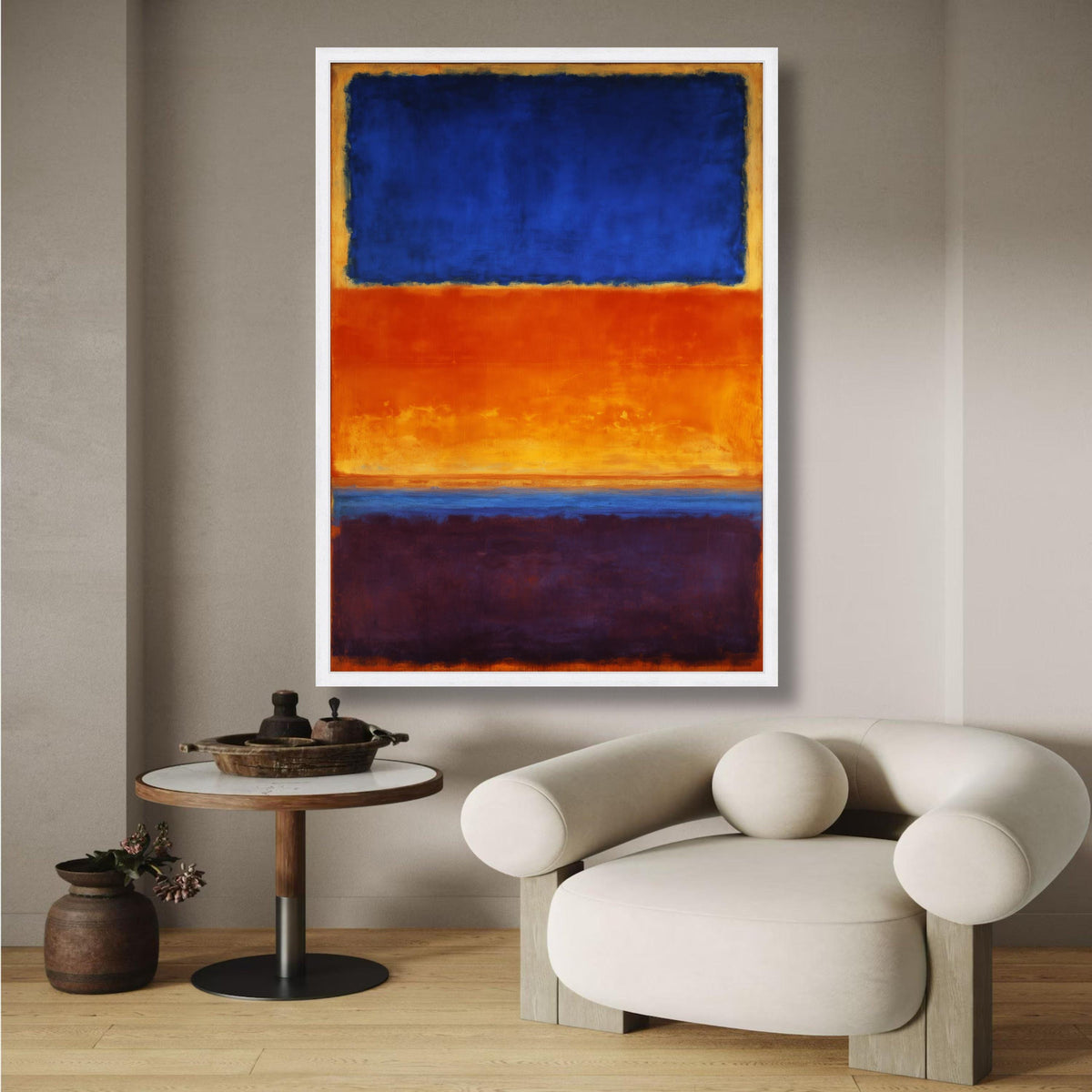 Vibrant Abstract Color Blocks Canvas, Mark Rothko Style Wall Art, Modern Contemporary Canvas, Bold wall decoration, canvas print, wall art