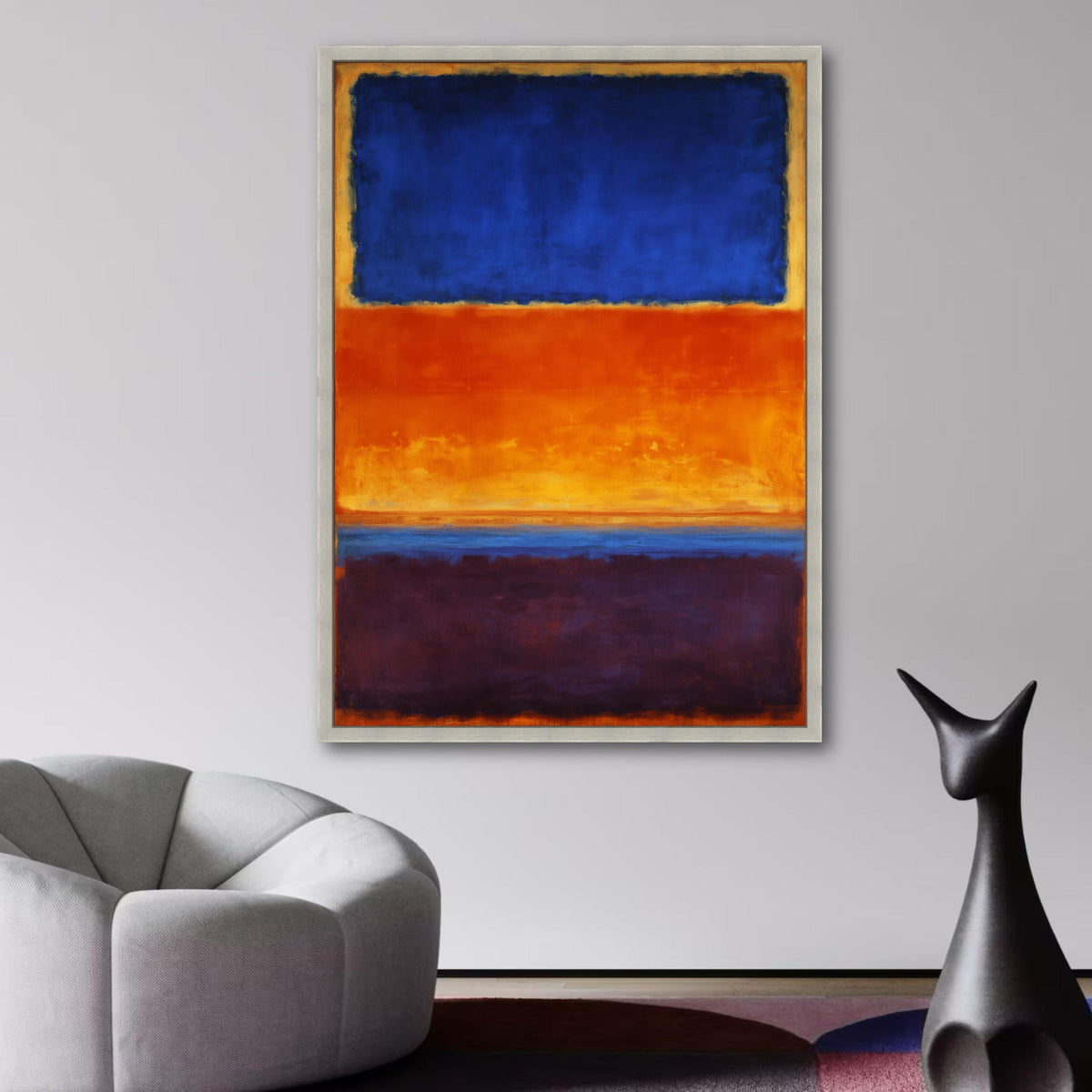 Vibrant Abstract Color Blocks Canvas, Mark Rothko Style Wall Art, Modern Contemporary Canvas, Bold wall decoration, canvas print, wall art
