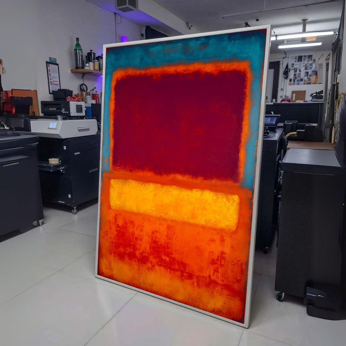 Mark Rothko Abstract Color Blocks Canvas Wall Art, Modern Expressionist Painting, Bold Red Orange wall decoration, canvas print, wall art