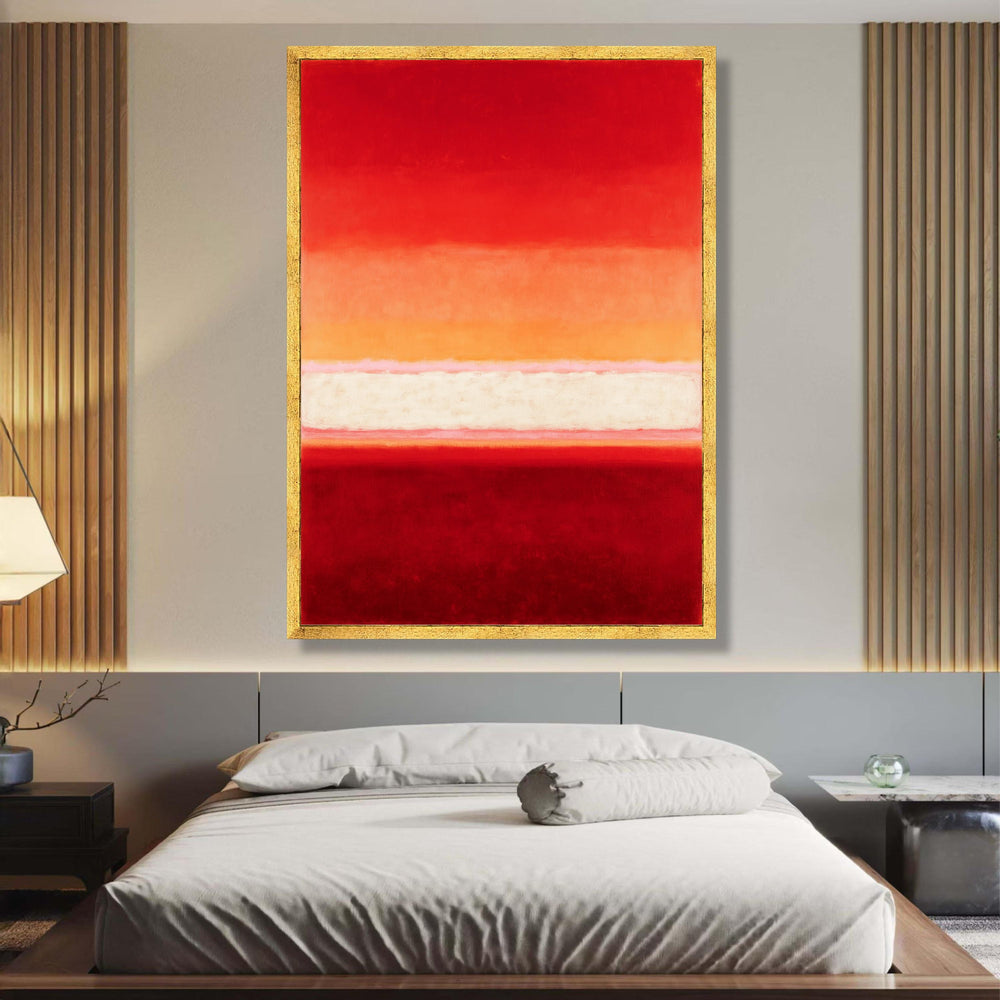 Vibrant Red Abstract Canvas Wall Art, Mark Rothko Inspired, Modern Color Field Painting, Warm Tones wall decoration, canvas print, wall art