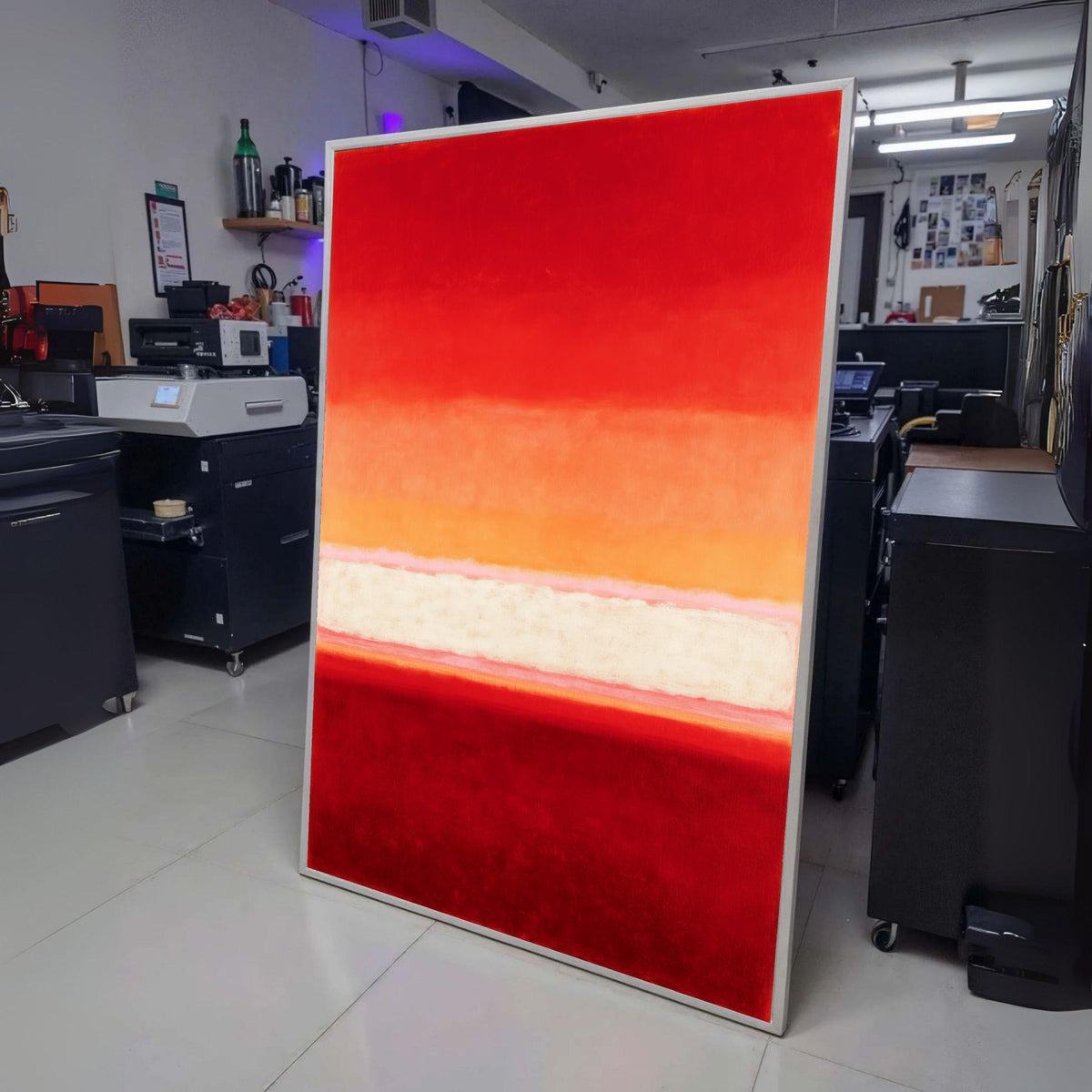 Vibrant Red Abstract Canvas Wall Art, Mark Rothko Inspired, Modern Color Field Painting, Warm Tones wall decoration, canvas print, wall art
