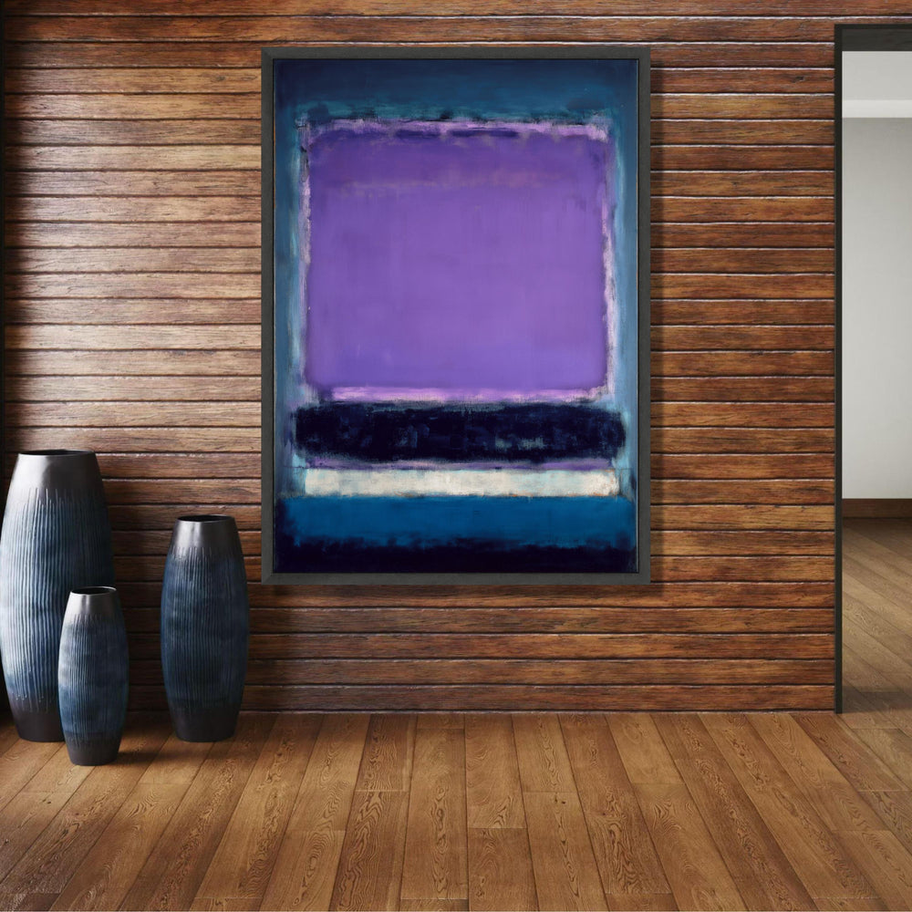 Abstract Color Field Canvas Wall Art, Purple and Blue Modern Minimalist Painting, Mark Rothko wall decoration, canvas print, wall art