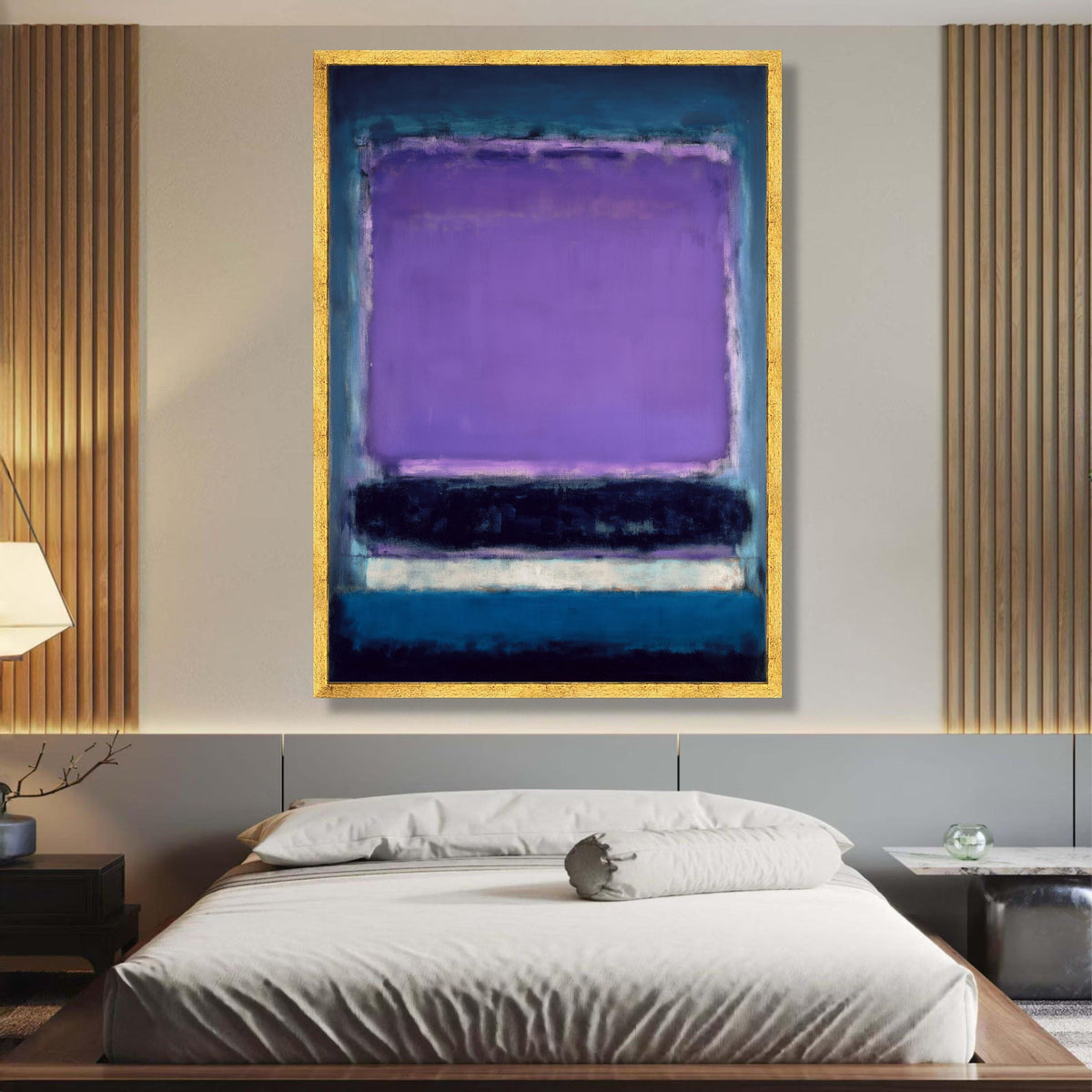 Abstract Color Field Canvas Wall Art, Purple and Blue Modern Minimalist Painting, Mark Rothko wall decoration, canvas print, wall art