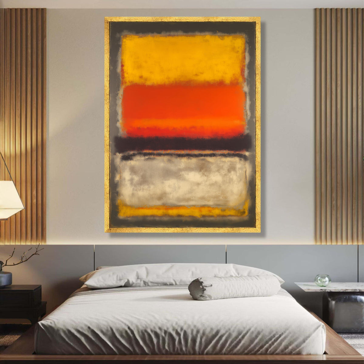 Abstract Color Block Canvas Wall Art, Mark Rothko Inspired, Modern Orange Yellow Painting, wall decoration, canvas print, wall art