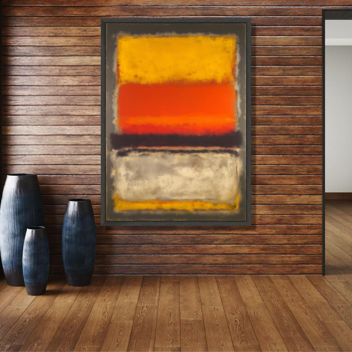 Abstract Color Block Canvas Wall Art, Mark Rothko Inspired, Modern Orange Yellow Painting, wall decoration, canvas print, wall art