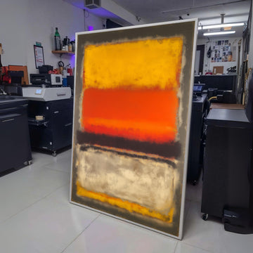 Abstract Color Block Canvas Wall Art, Mark Rothko Inspired, Modern Orange Yellow Painting, wall decoration, canvas print, wall art