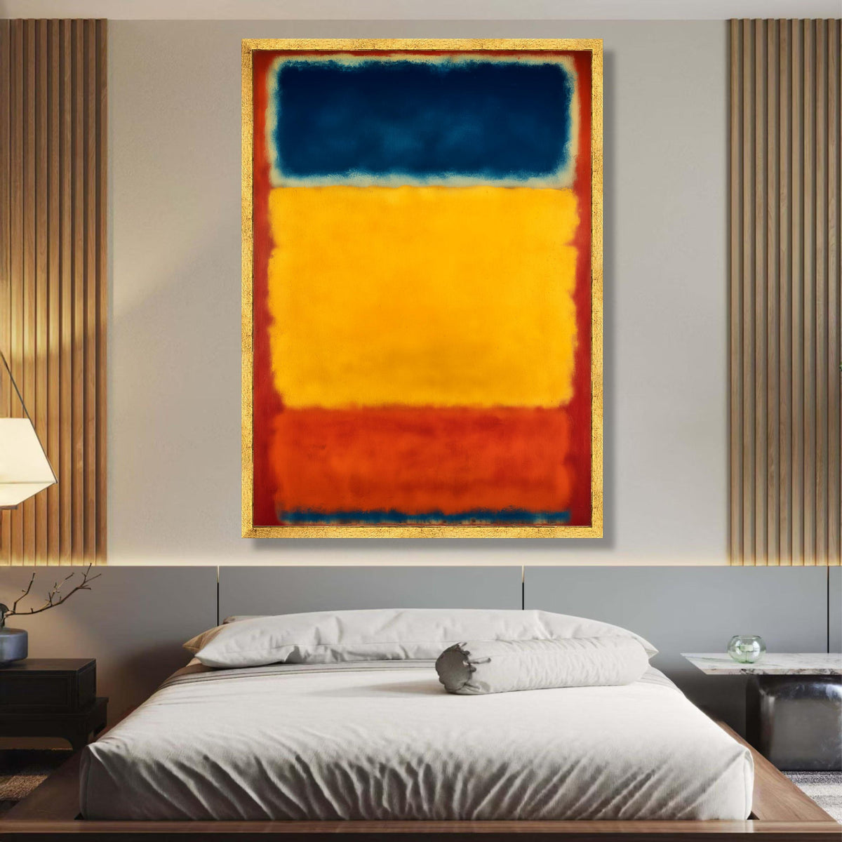 Mark Rothko Inspired Abstract Color Block Canvas, Modern Wall Art, Bold Blue Yellow Red Artwork, wall decoration, canvas print, wall art