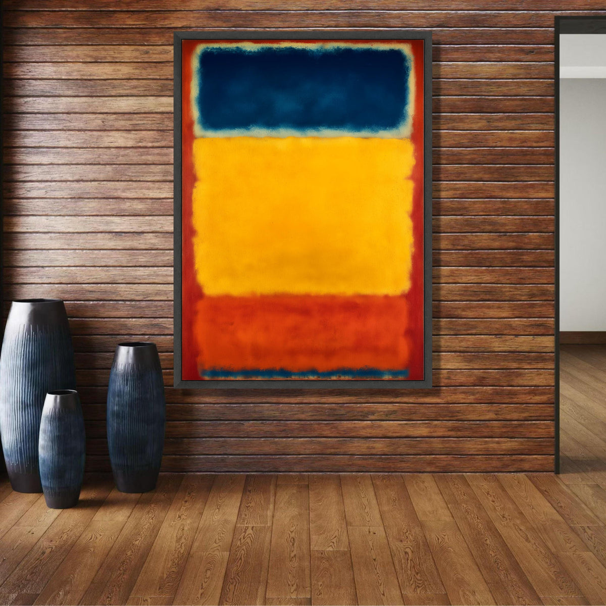Mark Rothko Inspired Abstract Color Block Canvas, Modern Wall Art, Bold Blue Yellow Red Artwork, wall decoration, canvas print, wall art