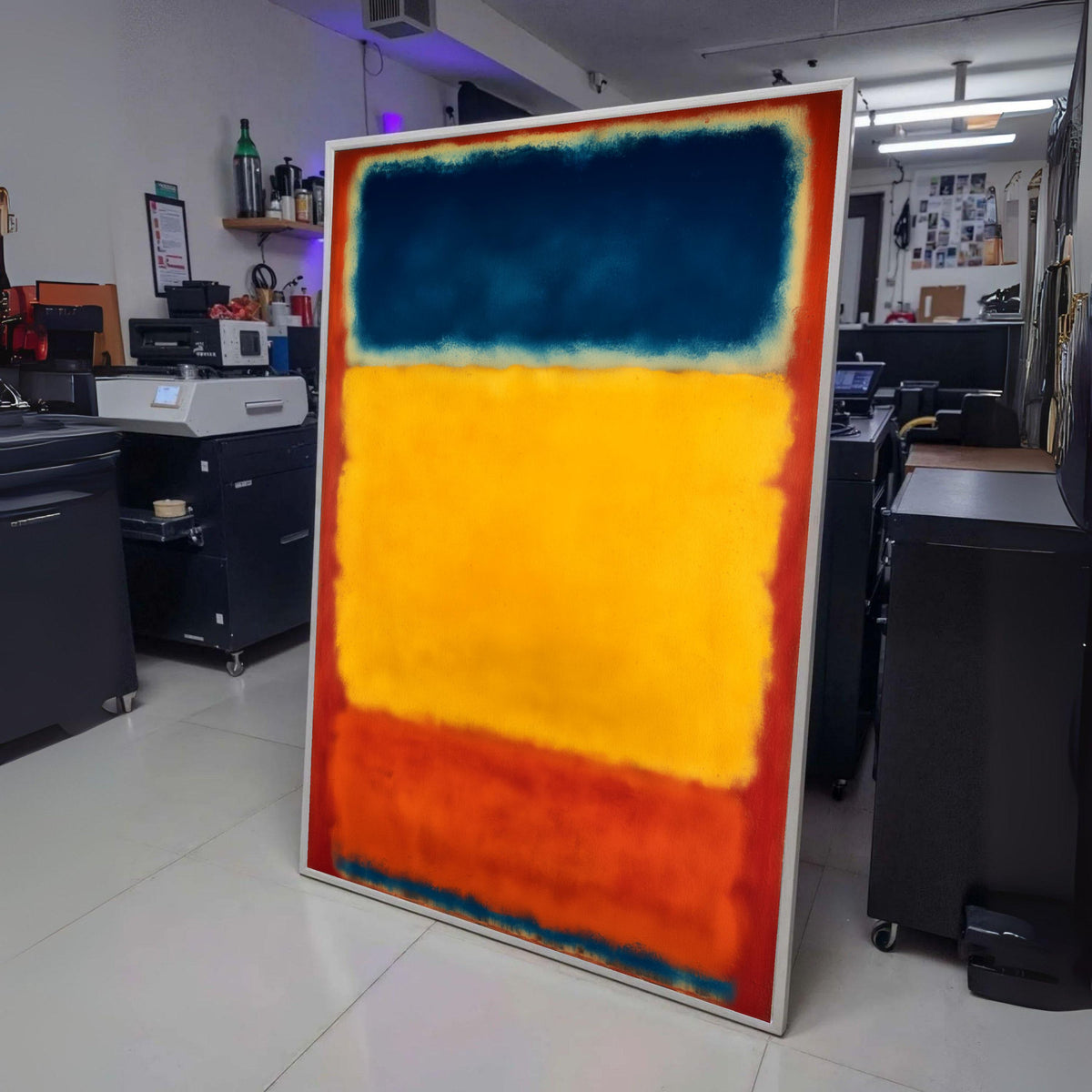Mark Rothko Inspired Abstract Color Block Canvas, Modern Wall Art, Bold Blue Yellow Red Artwork, wall decoration, canvas print, wall art