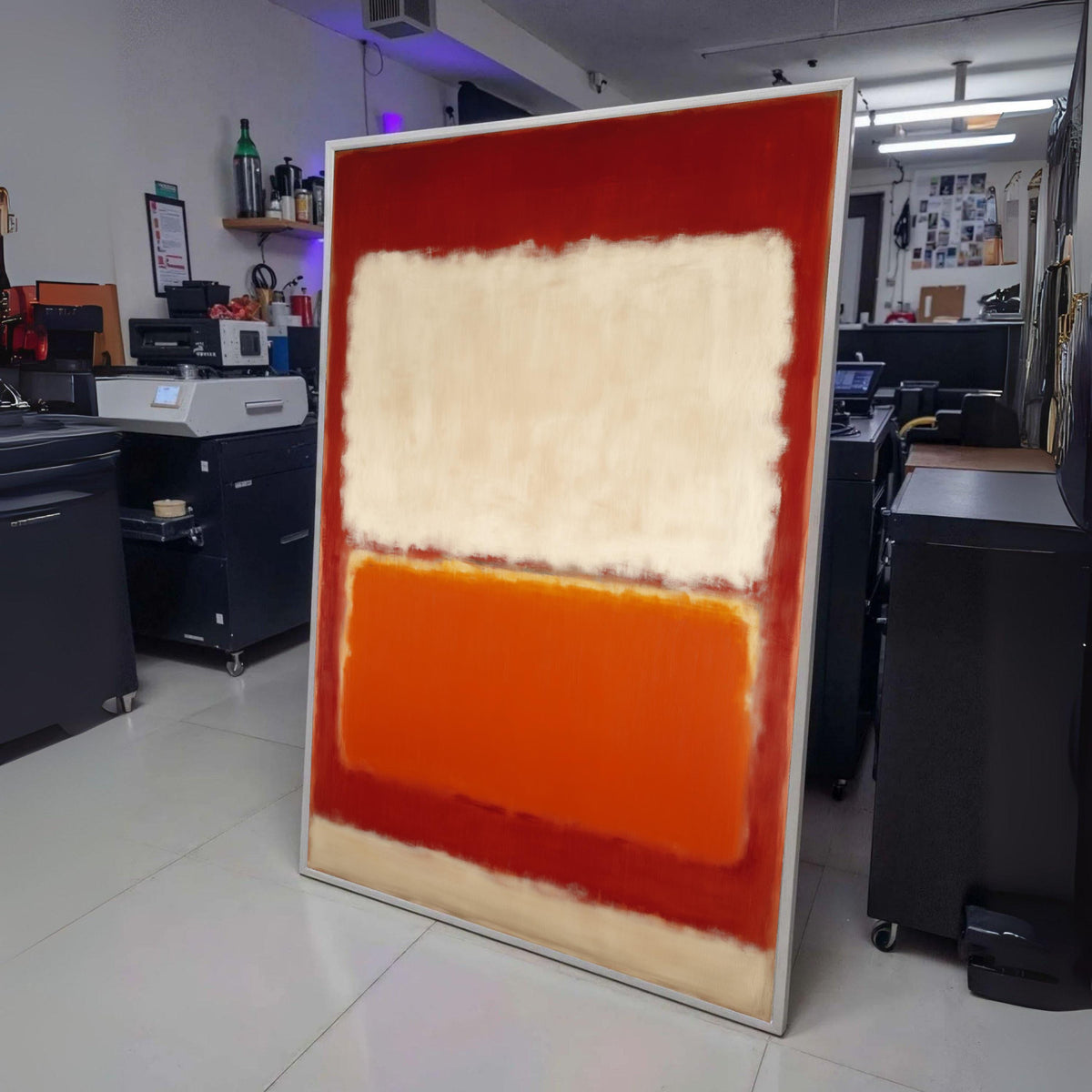Mark Rothko Inspired Abstract Canvas, Red and Orange Modern Wall Art, Minimalist Color Block wall decoration, canvas print, wall art