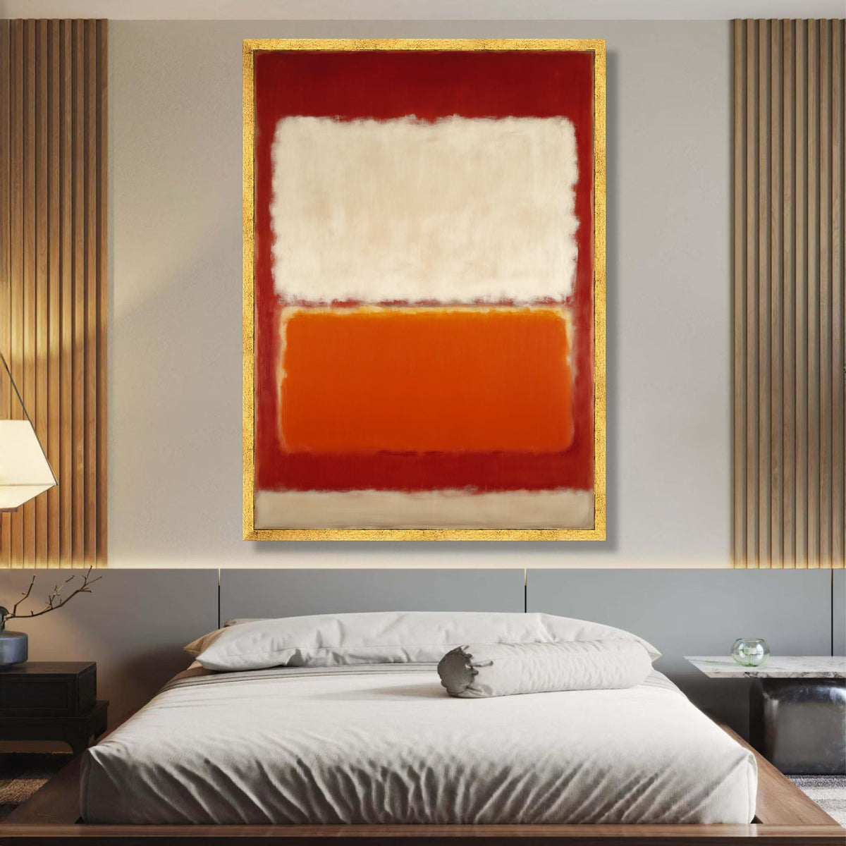 Mark Rothko Inspired Abstract Canvas, Red and Orange Modern Wall Art, Minimalist Color Block wall decoration, canvas print, wall art