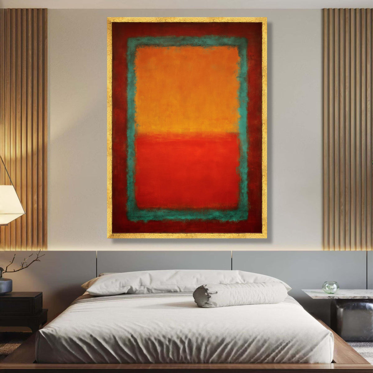 Abstract Color Field Canvas Wall Art, Mark Rothko Inspired, Modern Geometric Painting, Bold Red wall decoration, canvas print, wall art