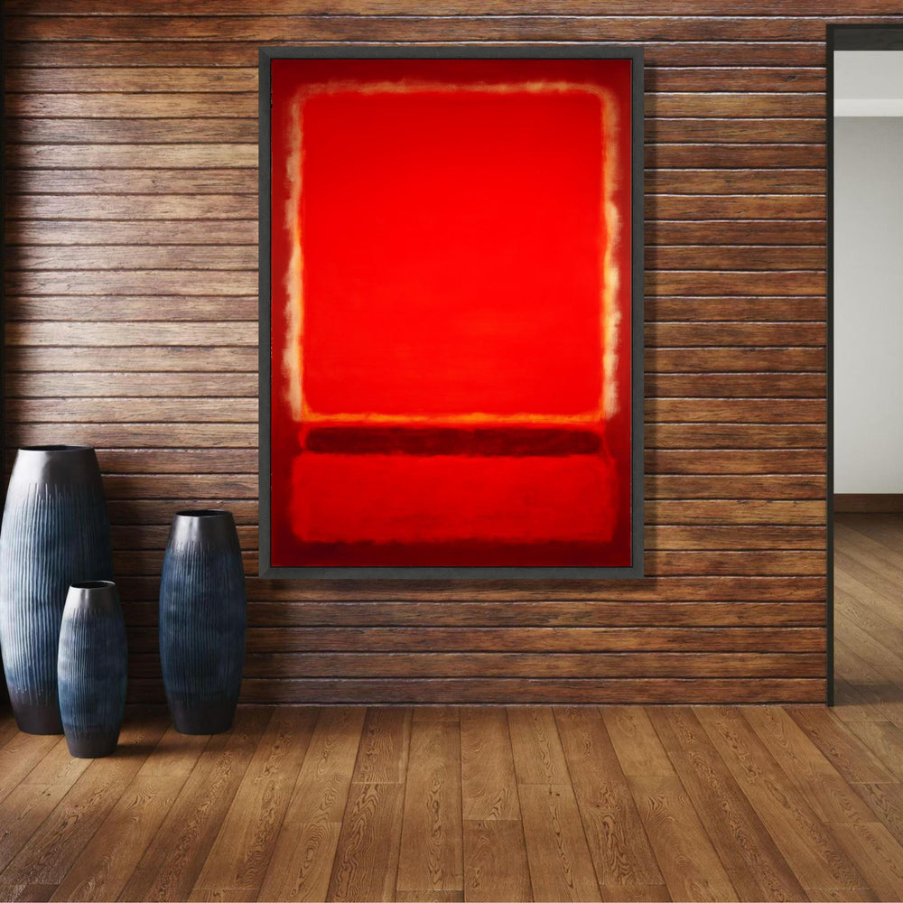 Vibrant Red Abstract Canvas, Mark Rothko Inspired Art, Modern Color Field Painting, Bold Wall Decor, wall decoration, canvas print, wall art