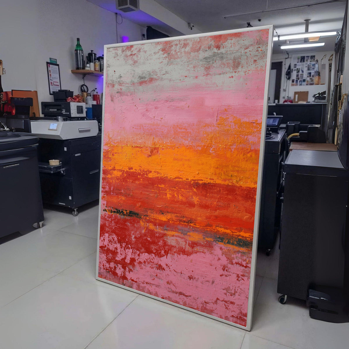 Abstract Color Field Canvas Art, Mark Rothko Inspired, Orange and Pink Wall Art, Modern wall decoration, canvas print, wall art