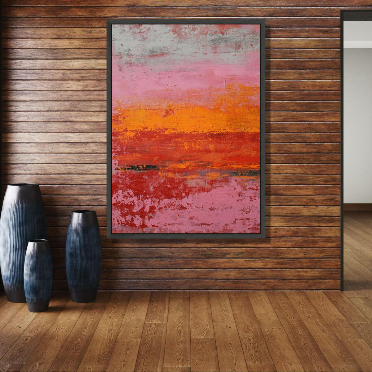 Abstract Color Field Canvas Art, Mark Rothko Inspired, Orange and Pink Wall Art, Modern wall decoration, canvas print, wall art