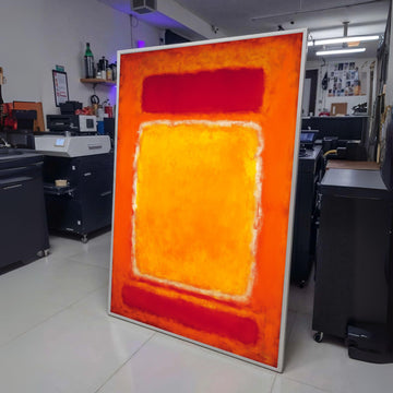Vibrant Abstract Color Blocks Canvas, Modern Mark Rothko Style Wall Art, Bold Red and Orange wall decoration, canvas print, wall art