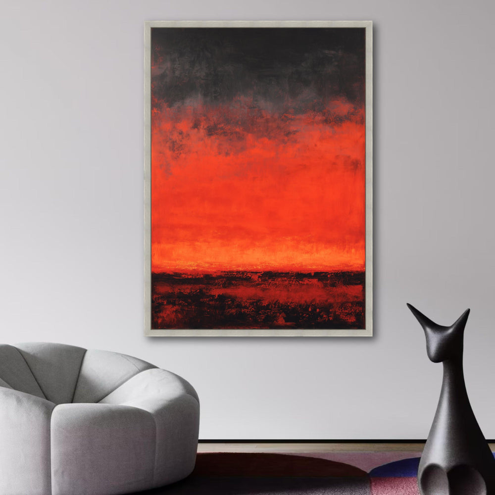 Mark Rothko Inspired Abstract Canvas Wall Art, Bold Red and Black Modern Painting, Expressionist wall decoration, canvas print, wall art