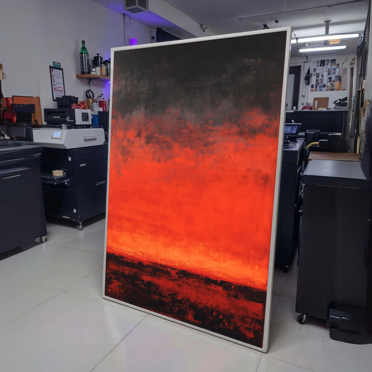 Mark Rothko Inspired Abstract Canvas Wall Art, Bold Red and Black Modern Painting, Expressionist wall decoration, canvas print, wall art