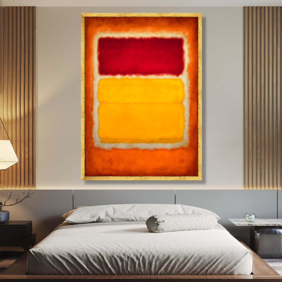 Abstract Color Blocks Canvas Wall Art, Warm Tones Canvas, Modern Minimalist Decor, Mark Rothko wall decoration, canvas print, wall art