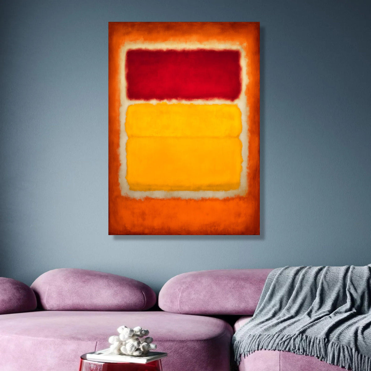 Abstract Color Blocks Canvas Wall Art, Warm Tones Canvas, Modern Minimalist Decor, Mark Rothko wall decoration, canvas print, wall art