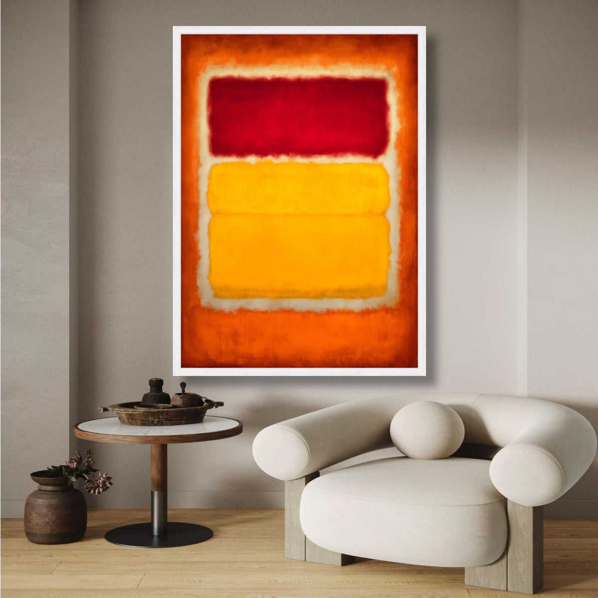 Abstract Color Blocks Canvas Wall Art, Warm Tones Canvas, Modern Minimalist Decor, Mark Rothko wall decoration, canvas print, wall art
