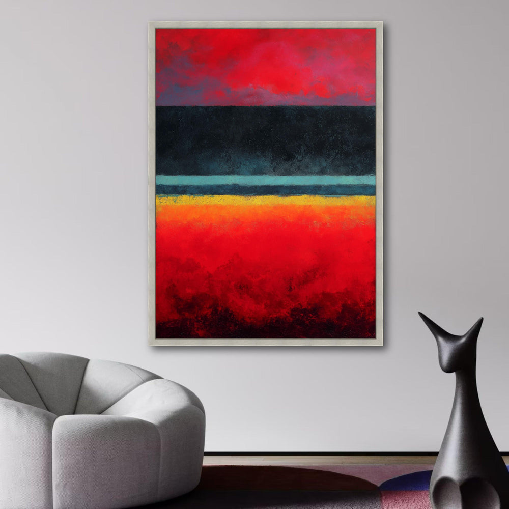 Abstract Color Field Canvas Wall Art, Mark Rothko Style, Modern Red and Black Painting, Contemporary wall decoration, canvas print, wall art