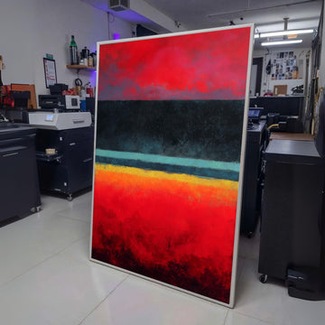 Abstract Color Field Canvas Wall Art, Mark Rothko Style, Modern Red and Black Painting, Contemporary wall decoration, canvas print, wall art